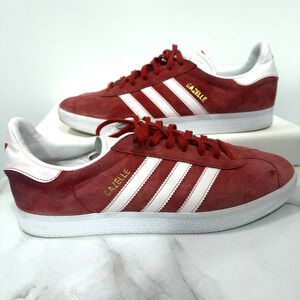 Adidas Gazelle Scarlet Red Suede White Leather Men’s Size 10